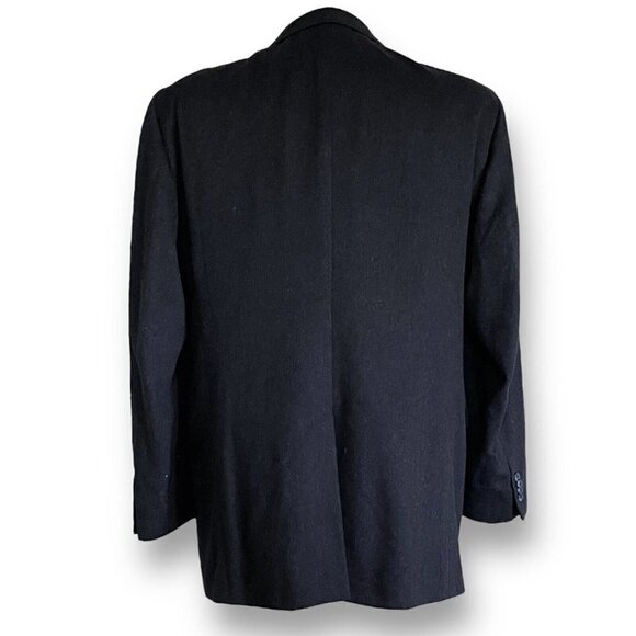 Arnold Brant Mens Cashmere Blazer 44L Charcoal Gray Flannel 2 Button Sport Coat - Picture 6 of 8